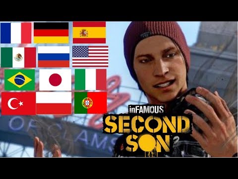 Infamous: Second Son - Voice Comparison | 12 Different Languages