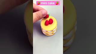 DIY idea 💞 How to make easily cake🍓 with Super clay #trend​​ #clay​​ #music​​ #funny​​ #clay​​