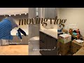 MOVING VLOG : Empty apartment tour, move out &amp; move in with me