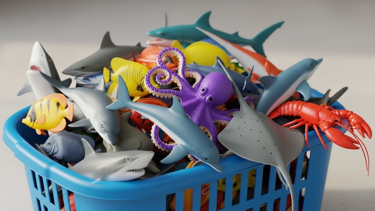 Ocean Life Adventure Awaits: Pufferfish, Clownfish, Tang Fish, Eel, Goldfish & Seahorse