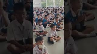 Students Meditate as the song plays #shortsfeed #shortsbeta #youtubeshorts