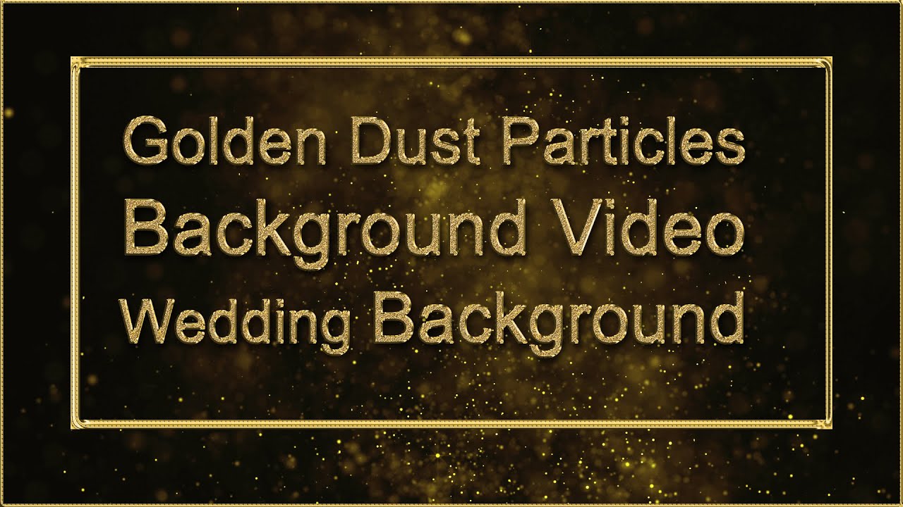 Golden Particles Background Loop | Abstract Gold Particles | wedding ...