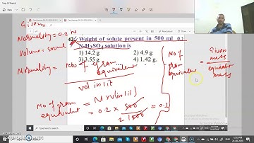 Weight of solute present in 500ml 0.2N, H2SO4 solution is-
