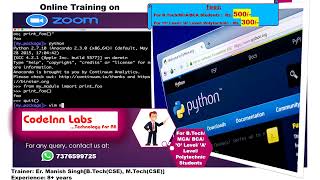 Python Online Training on Zoom