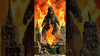 Clay animation godzilla burned the city into flames #veo3 #clayanimation #aigenerated #foryoupage