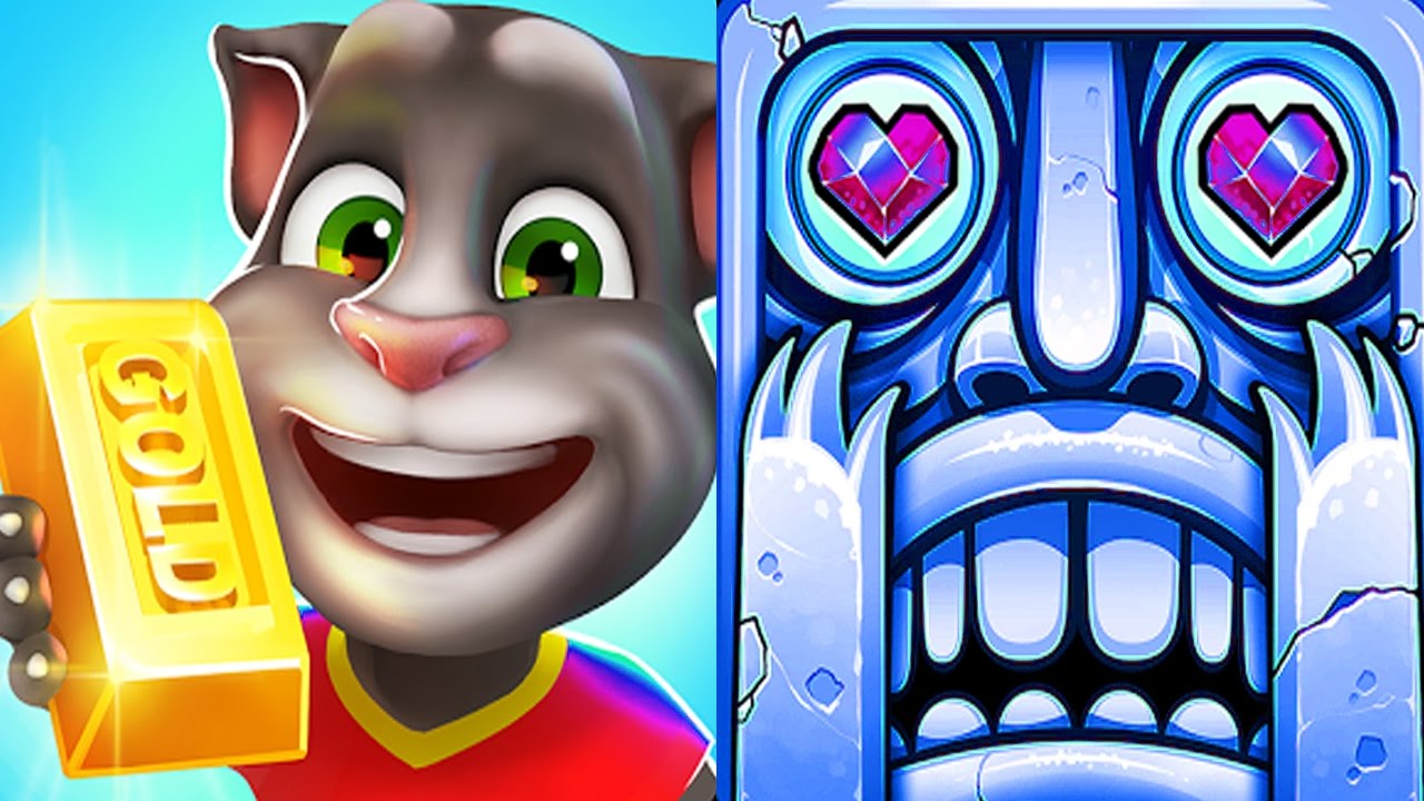 Talking Tom Gold Run VS Temple Run 2 Frozen Shadows Android Gameplay HD #6