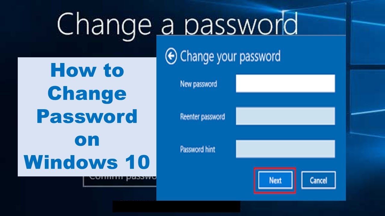 Windows Change Password Message How to Change Password on Windows 10 - YouTube