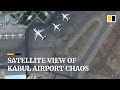 Satellite images show crowd at Kabul airport as US and Turkish planes leave Afghanistan