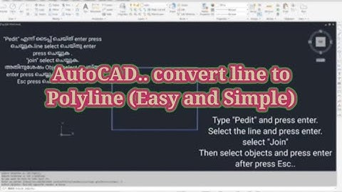 AutoCAD.. Convert line to polyline(Simple and Easy)