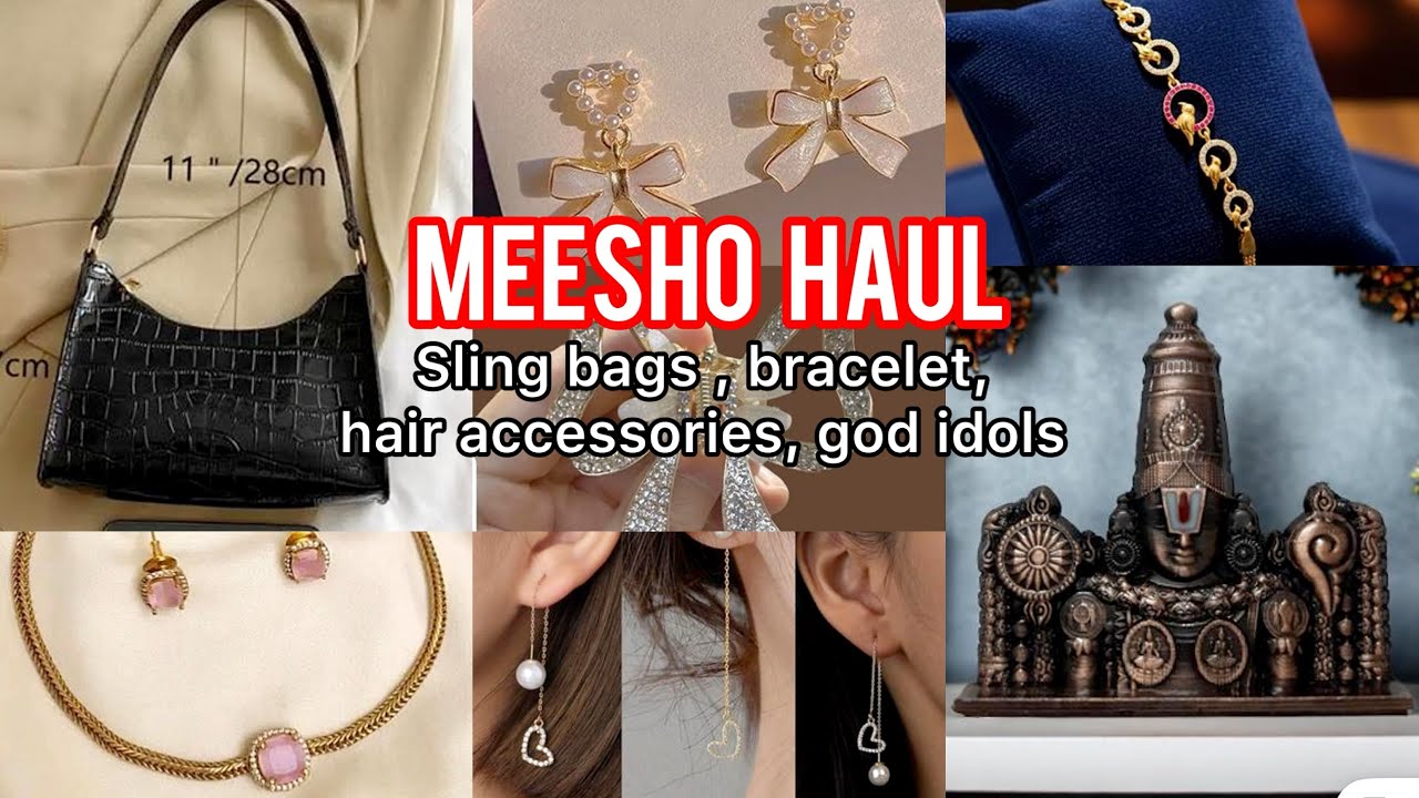 Meesho Random finds || Balaji idol || hair accessories || sling bags @Meesho 