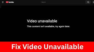 YouTube Video Unavailable This Content isn't Available Try Again Later Error