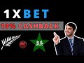 Pakistan Tour Of New Zealand 2024 10% Cashback promotion | 1xbet 10% Cashback promotion explain