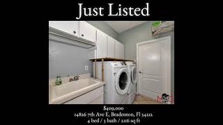 $409,000 14826 7th Ave E, Bradenton, Fl 34212 4 bed / 3 bath / 2116 sq ft