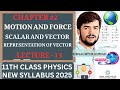 Class 11 Physics 2025 Chapter 2 | Scalars, Vectors &amp; Vector Representation | Motion and Force