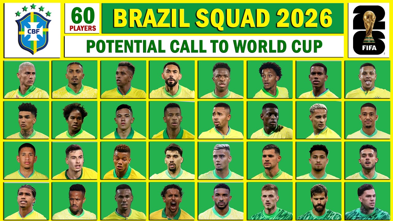 Skuad Brazil Piala Dunia 2026 - Line Up Terbaik Brazil Piala Dunia 2026 - FIFA World Cup 2026 Squads