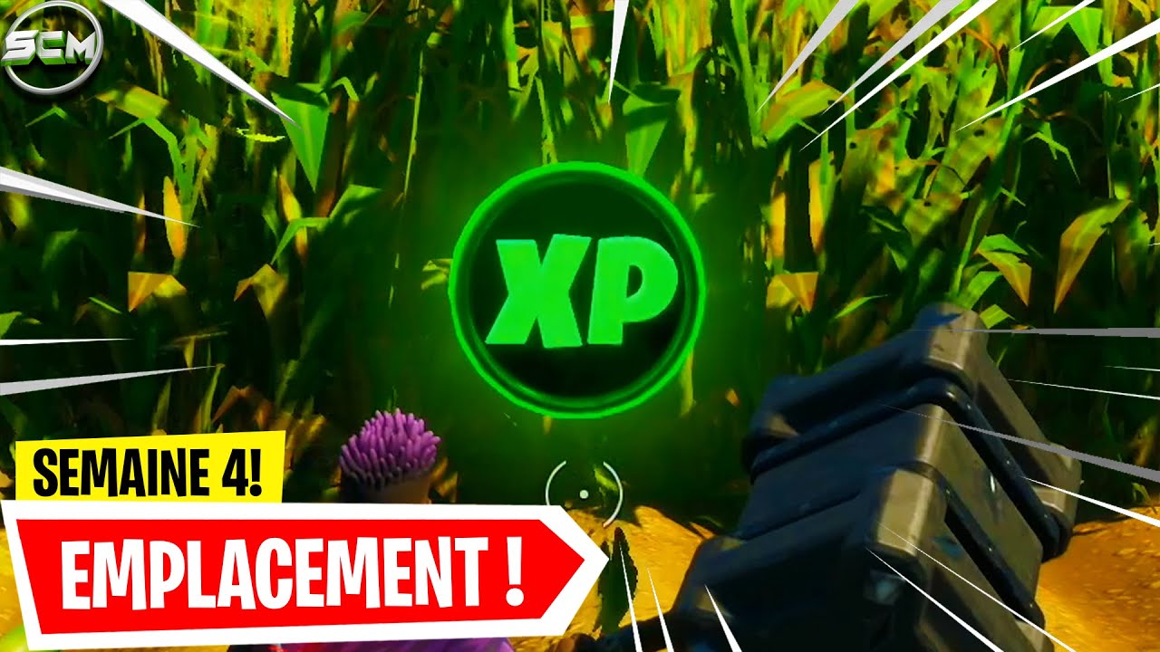 EMPLACEMENT PIECE D'XP VERTE SEMAINE 4 FORTNITE SAISON 3, GREEN COINS LOCATION WEEK 4 FORTNITE!