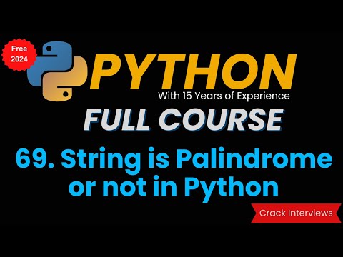 Palindrome number in Python | String Palindrome in Python