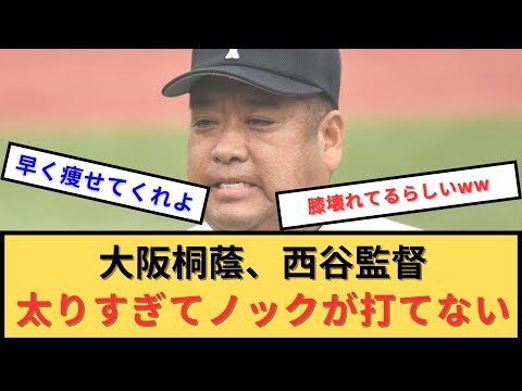 【高校野球】大阪桐蔭、西谷監督太りすぎてノックが打てないww【5ch なんJ反応集】