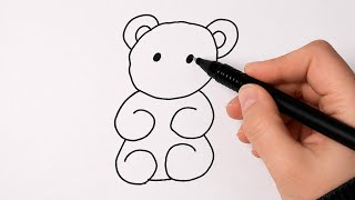 KAKO NACRTATI SLATKOG MEDU 🐻 | Easy Cute Teddy Bear Drawing for Beginners | TUTORIAL 