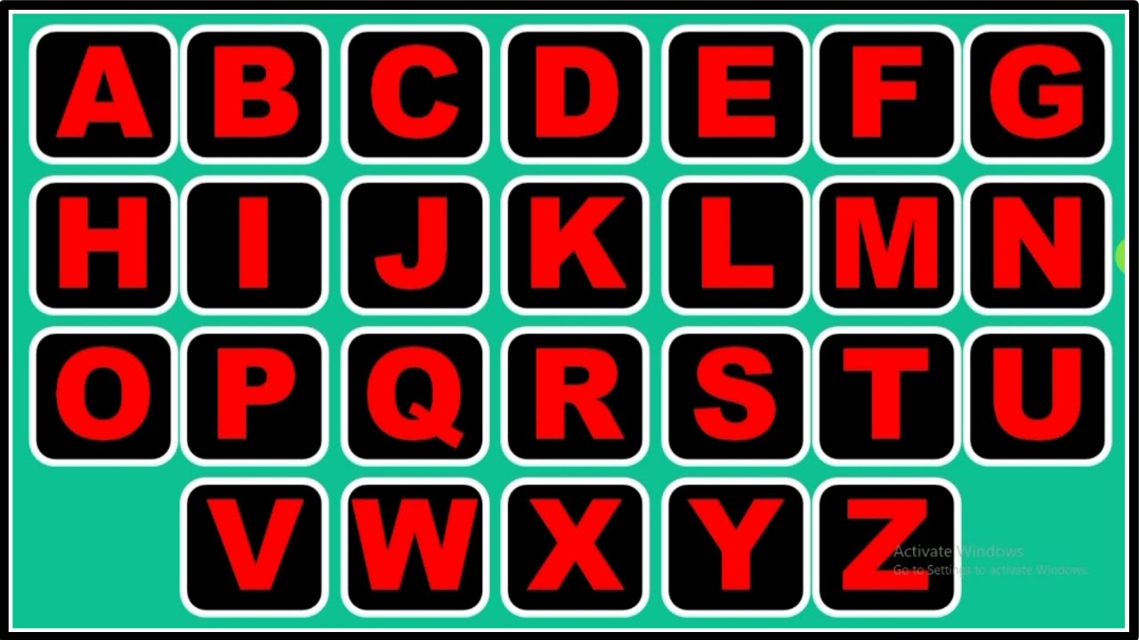 Capital Letters A to Z - Capital Alphabet - A B C D E F G H I J K L M N ...