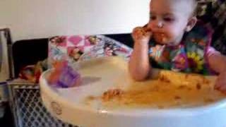 grace eating speghetti and meatballs screenshot 5