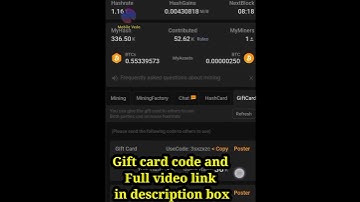 how to use gift cards code / BTCs miner app / free mining app #shorts
