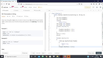 LeetCode 567 Permutation in a String