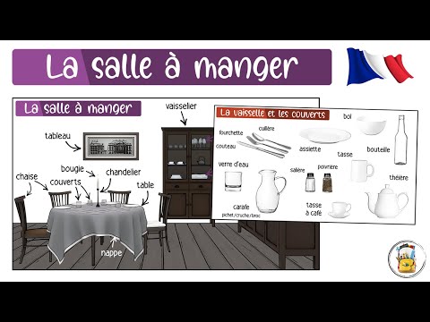 Learn Dining Room Vocabulary In French - All Dining Room Objects In French