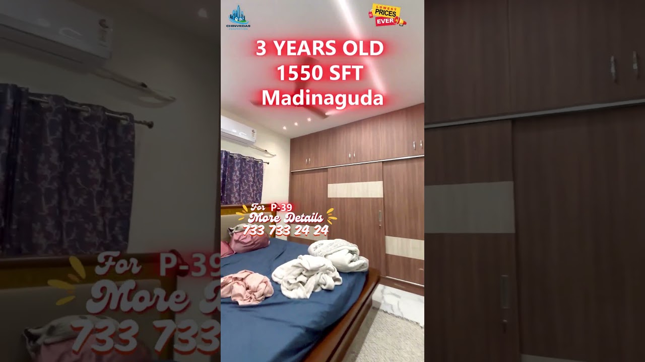 P-39 | 3 years old East facing flat for sale in Madinaguda | resale properties in Hyderabad 