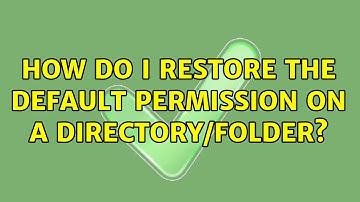 Ubuntu: How do I restore the default permission on a directory/folder?