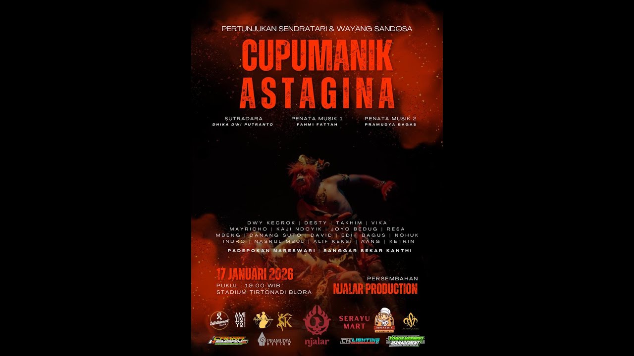 CUPUMANIK ASTAGINA || Pertunjukan Sendratari & Wayang Sandosa, Blora 2026