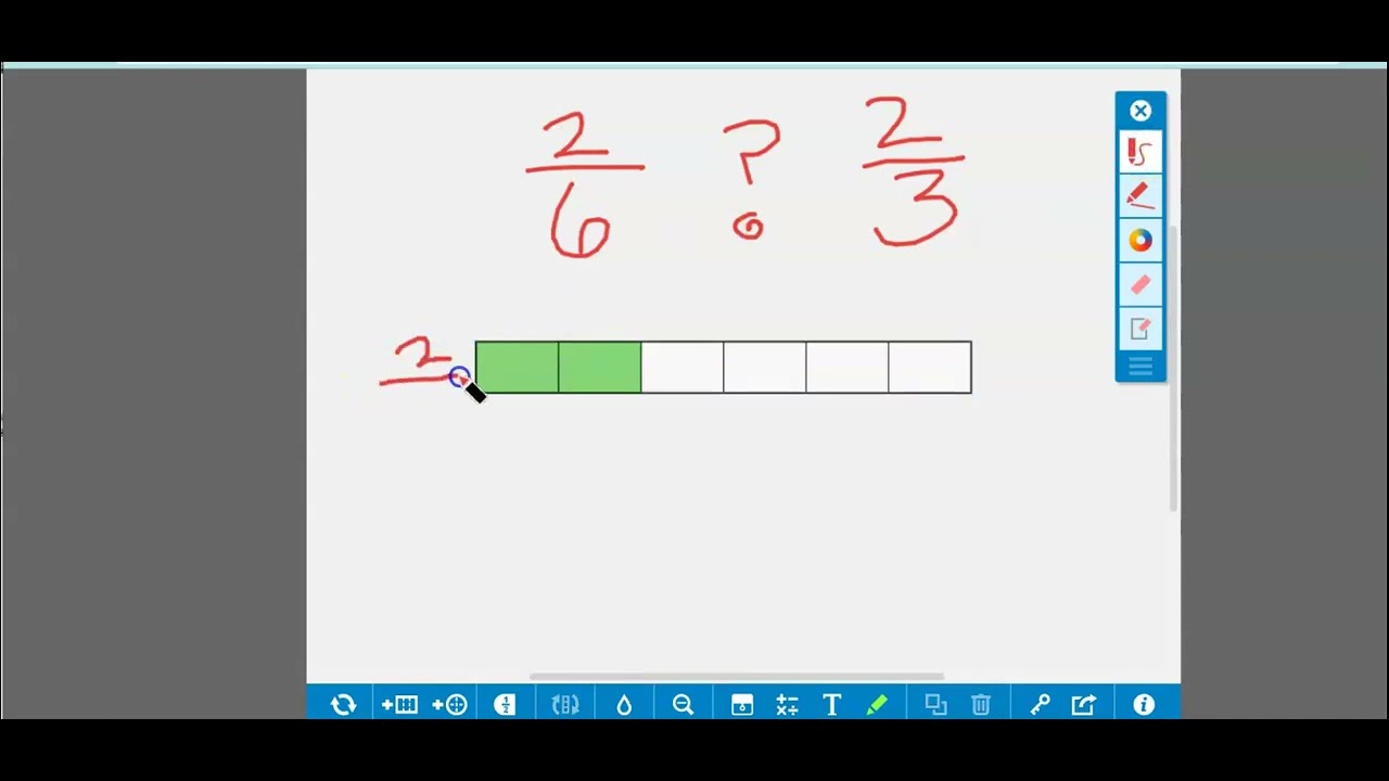 Denom Math Compare with same denom - YouTube