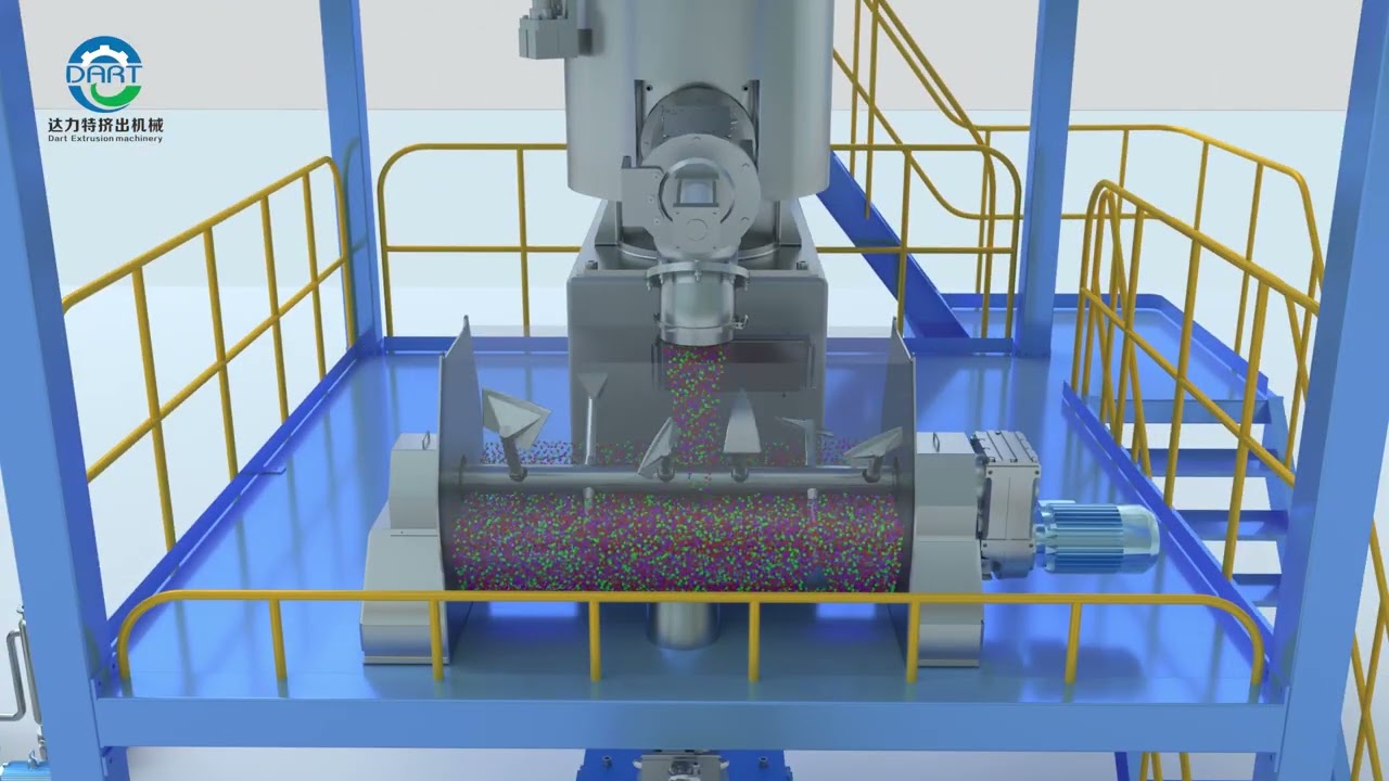 DART TRIPLE SCREW EXTRUDER FILLER COMPOUNDING