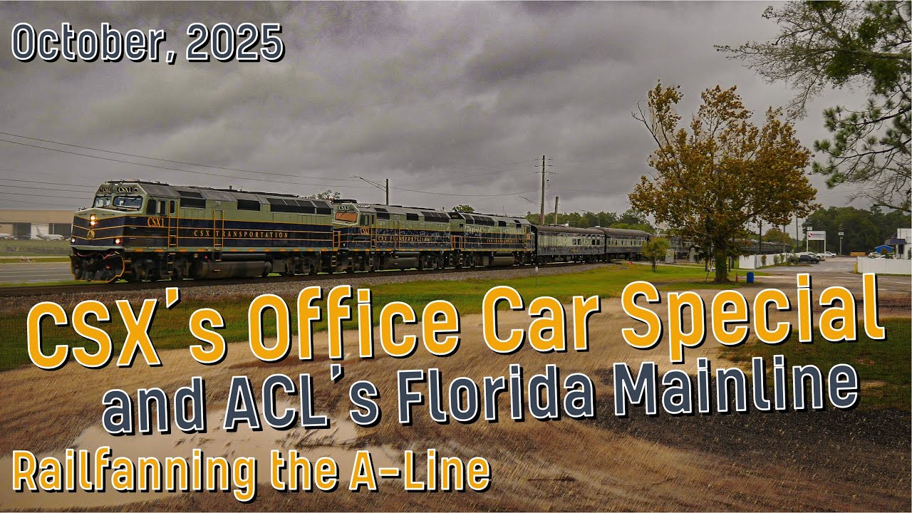 CSX's Office Car Special up the A-Line - Railfanning Jacksonville