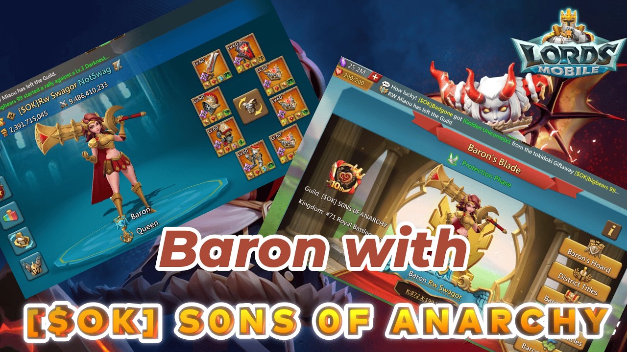 Lords Mobile - Baron PCs $OK & B|$ Family vs. LaF Family 