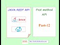 Java Rest API | Part-12 | POST Method | Multiple parameter API