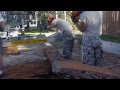 J & S Portable Sawmill Slabbing a Mesquite Tree J & S Portable Sawmill Slabbing a Mesquite Tree