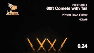 PP639 PSII 60ft Comets With Tail Gold Glitter