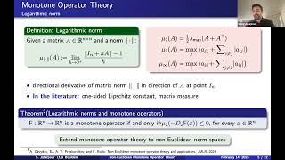 Saber Jafarpour and Alexander Davydov Non Euclidean monotone operator theory an Implicit Networks