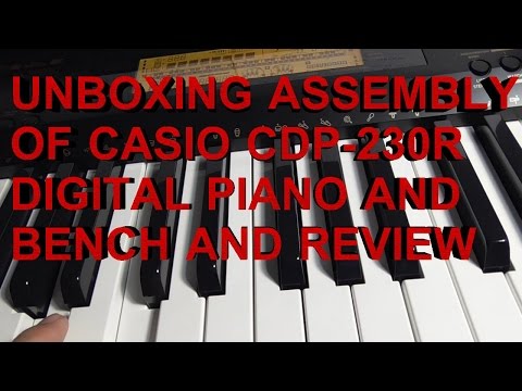 Piano Unboxing COSTCO CASIO CDP-230R Digital Bench and Stand Assembly and Review ITEM #1088185