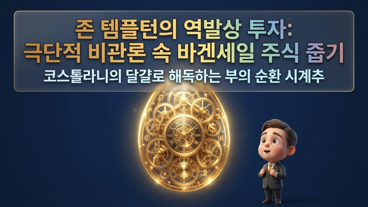 [존 템플턴] 역발상 투자의 정석: 대중이 공포에 떨 때 승리하는 법 |  폭락장 속 현금은 가장 강력한 공격 무기다