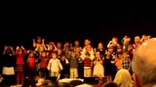 Ella's Christmas Program - Final song with Kindergarten #3 of 3 _MOV05708.AVI
