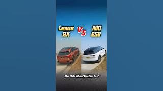 Lexus RX VS NIO ES8  One-Side Wheel Traction Test #lexus #nio #offroad  #suv
