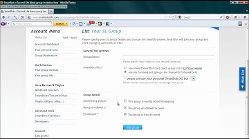 Smartbots setting up a account and inviter options update