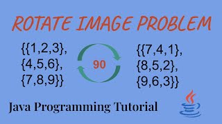 Rotate Matrix Image Problem (LeetCode) | Java Programming Tutorial | Interview Questions | R4Tech