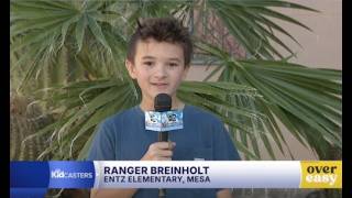 Kidcaster Ranger gives your Monday morning forecast from Entz Elementary School