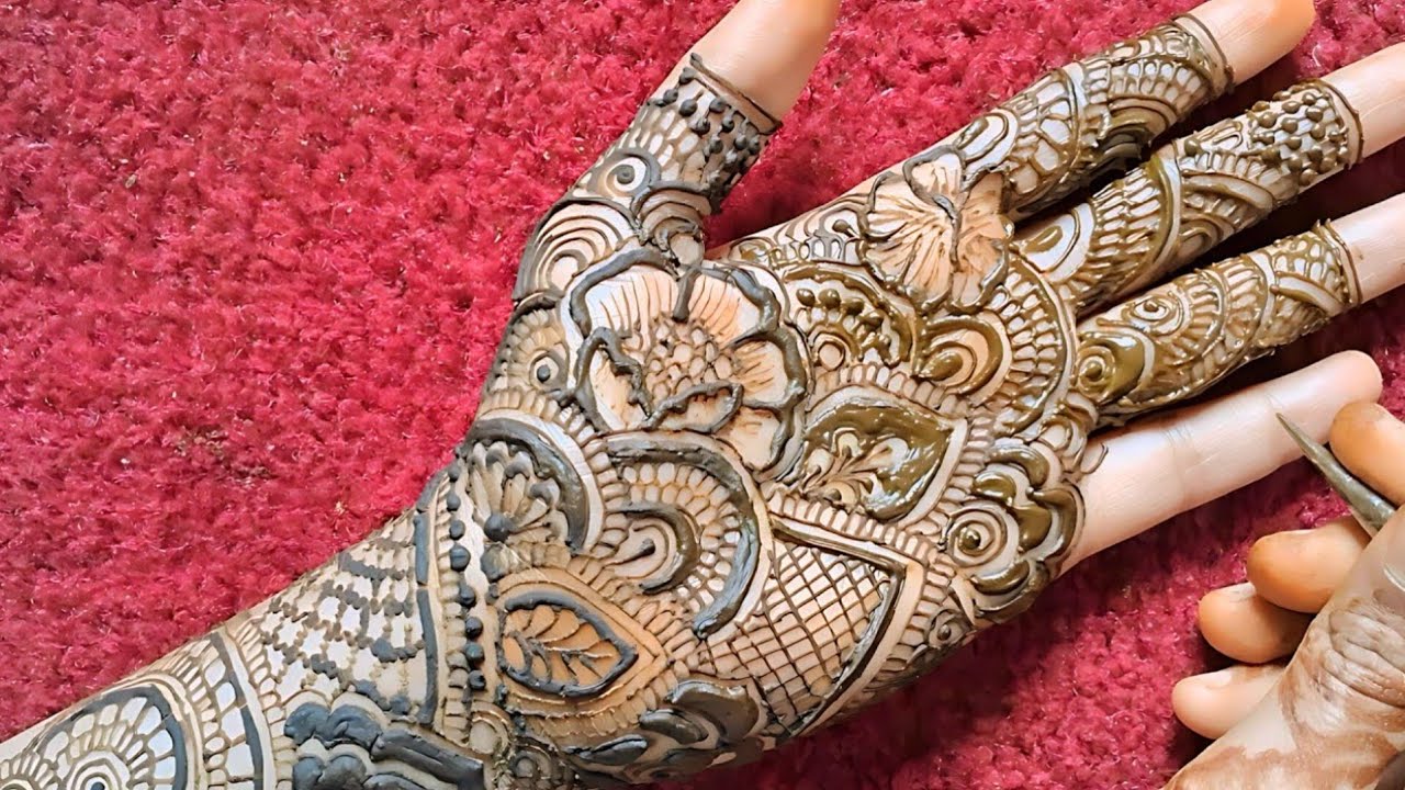 Beautiful Dulhan Mehndi Design | Semi Bridal Mehndi Design | Stylish Simple Bridal Mehndi Design 