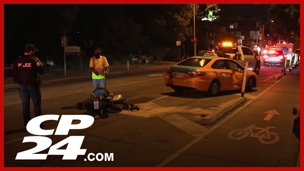 Three people in hospital after motorcycle collides with vehicle in the ...