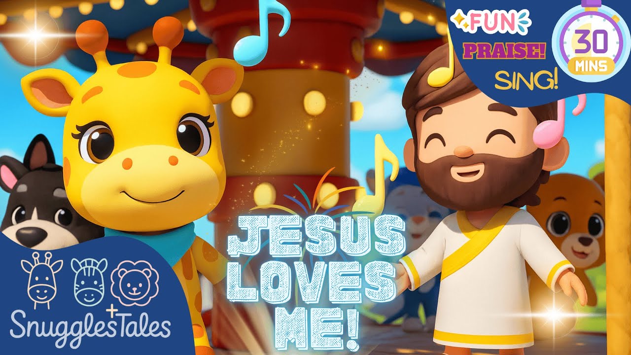 30 Min Christian Songs for Kids | SnugglesTales Praise & Worship Sing ...