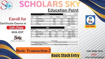 Basic Purchase & Sales Entry in Tally Prime | Step-by-Step for Beginners